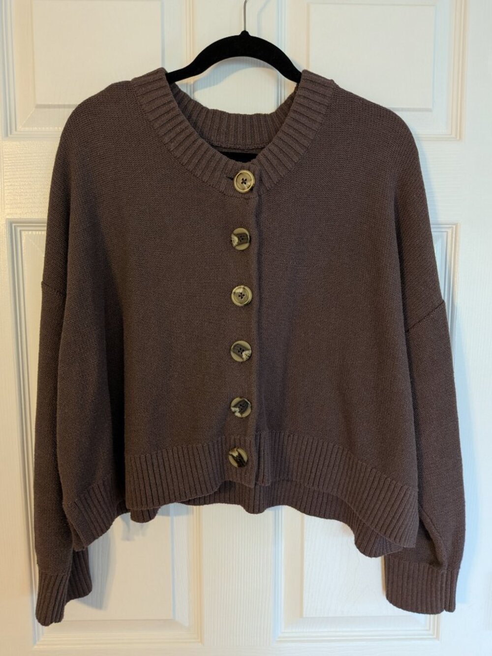 Quince 100% Organic Cotton Cropped Cardigan - Size XL